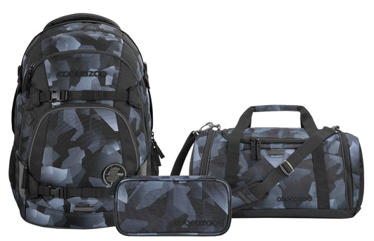 Schulrucksack-Set MATE Grey Rocks 3-teilig