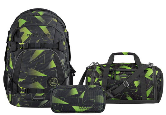 Schulrucksack-Set MATE Lime Flash 3-teilig