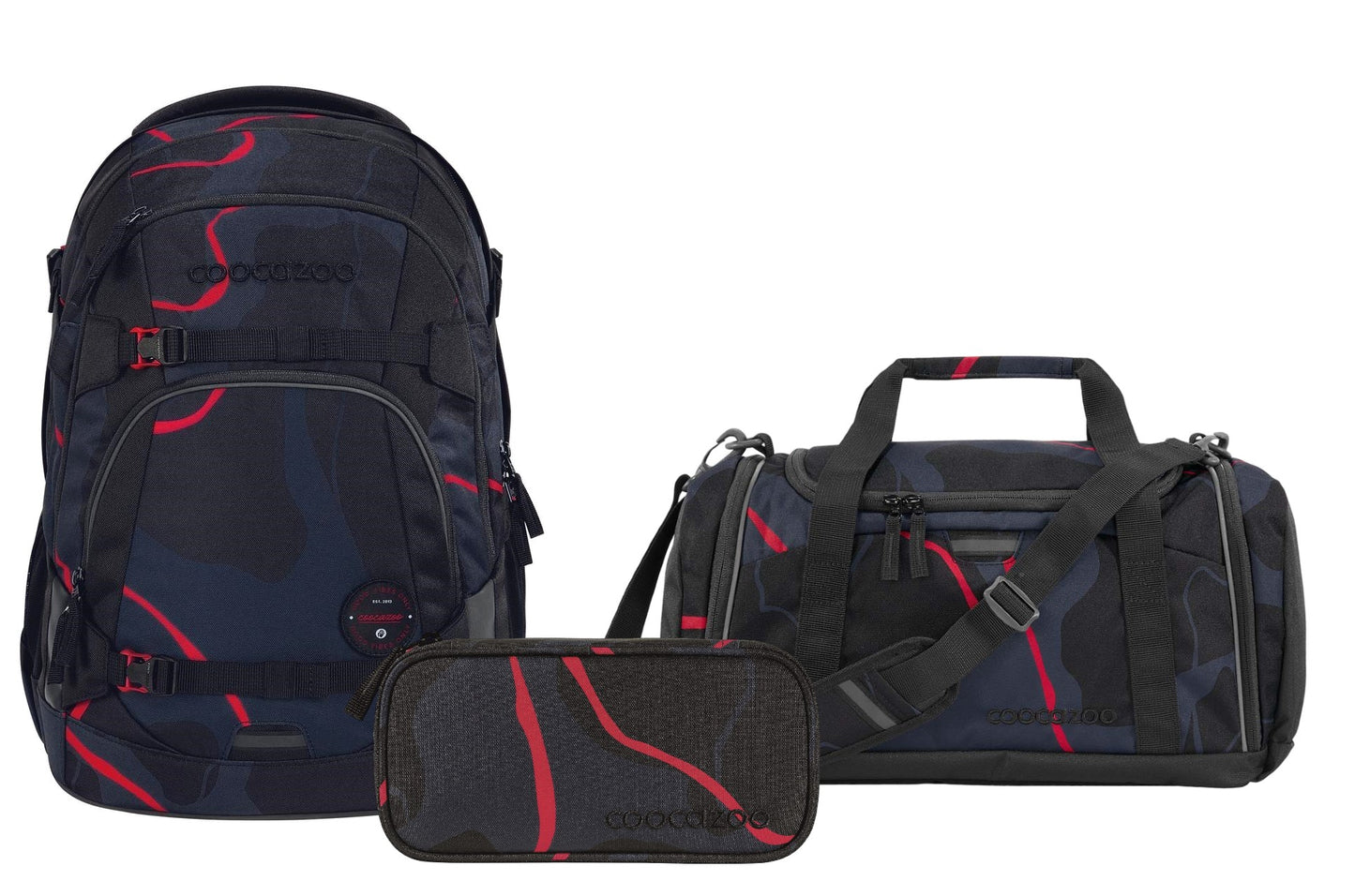 Schulrucksack-Set MATE Lava Lines 3-teilig