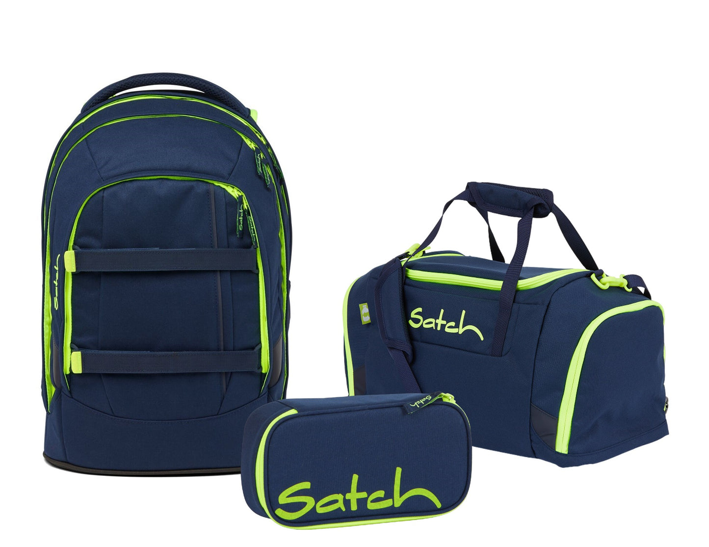 Schulrucksack-Set PACK Toxic Yellow 3-teilig, Kollektion 2023