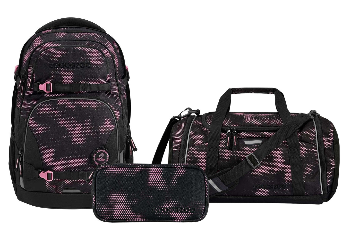 Schulrucksack-Set PORTER Pink Illusion 3-teilig