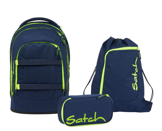 Schulrucksack-Set PACK Toxic Yellow 3-teilig, Kollektion 2023