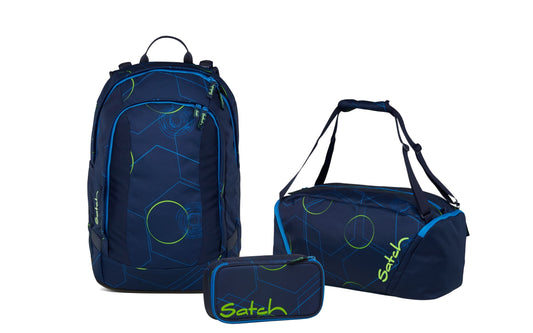 Schulrucksack-Set AIR Blue Tech 3-teilig, Kollektion 2025