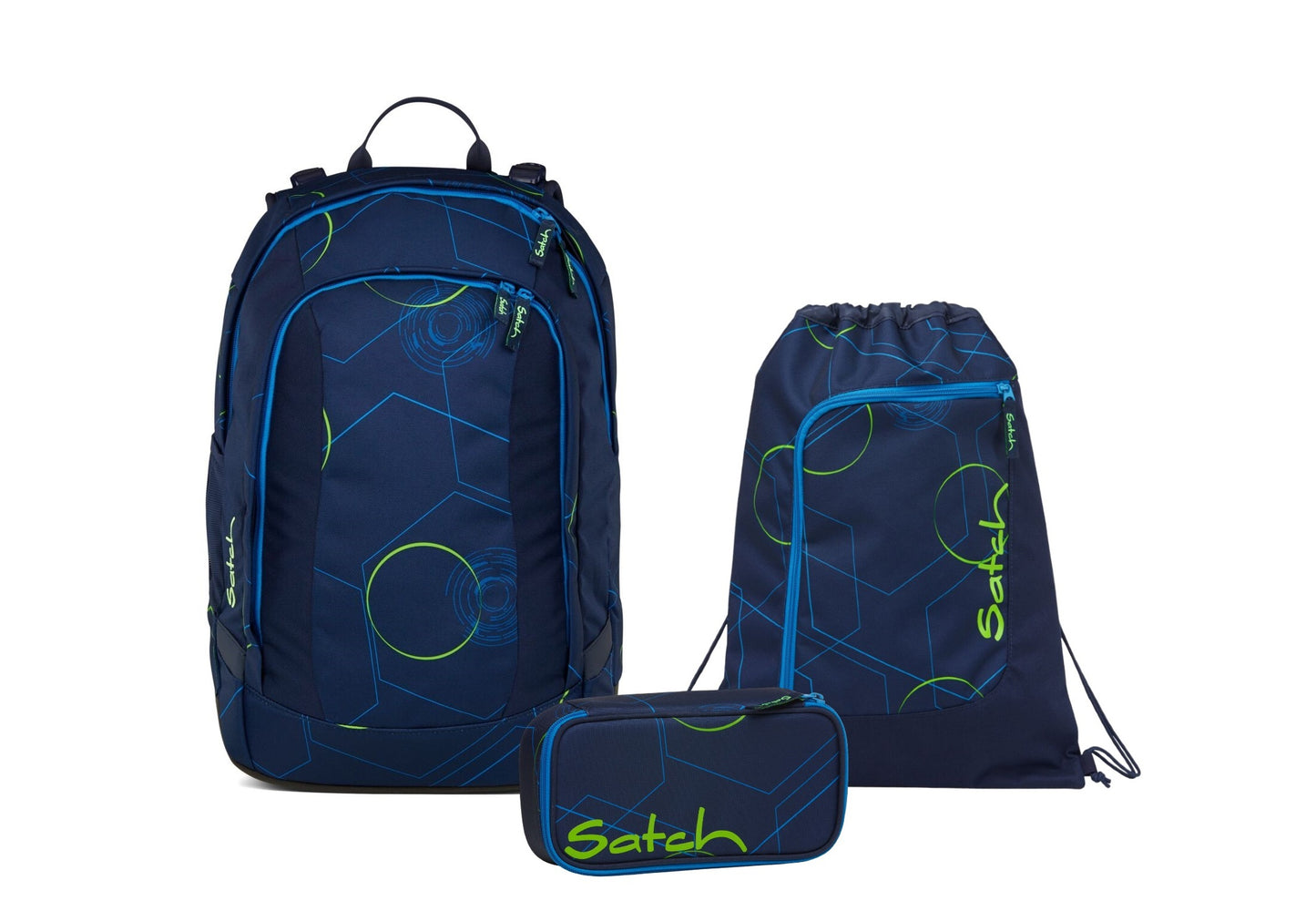 Schulrucksack-Set AIR Blue Tech 3-teilig, Kollektion 2025