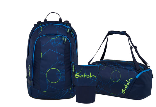 Schulrucksack-Set AIR Blue Tech 3-teilig