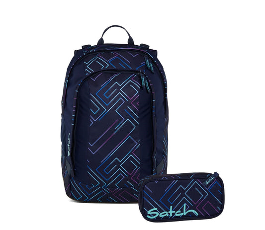 Schulrucksack-Set AIR Purple Laser 2-teilig, Kollektion 2025
