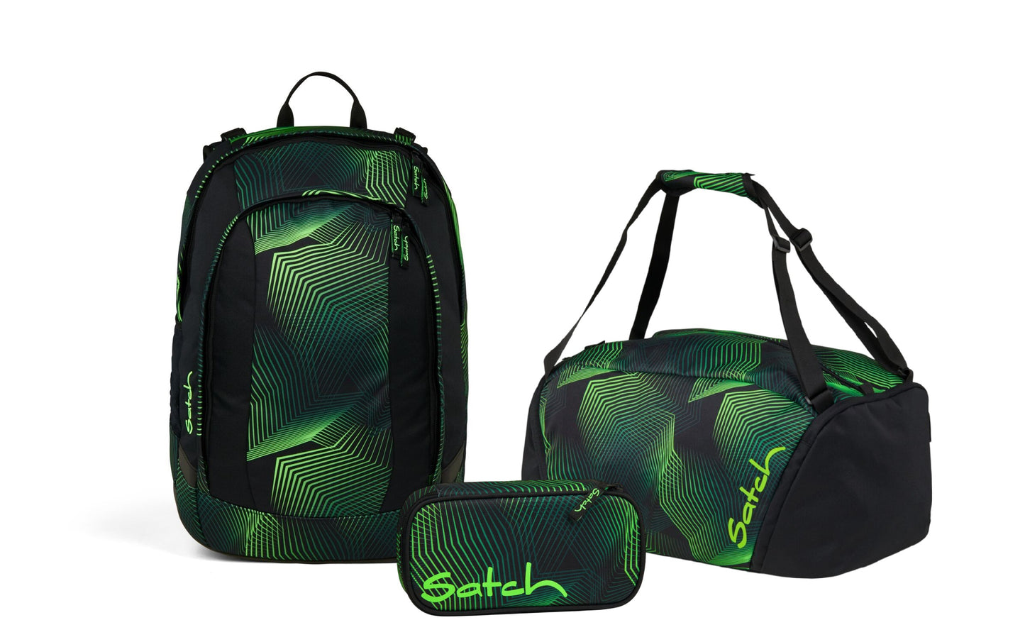 Schulrucksack-Set AIR Seismic Green 3-teilig, Kollektion 2025