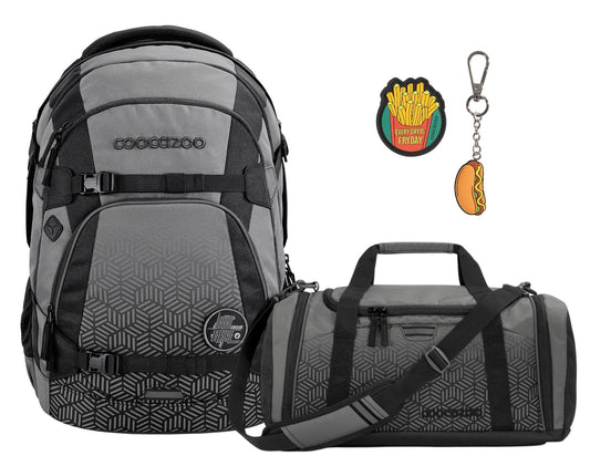 Schulrucksack-Set MATE Black Carbon 3-teilig