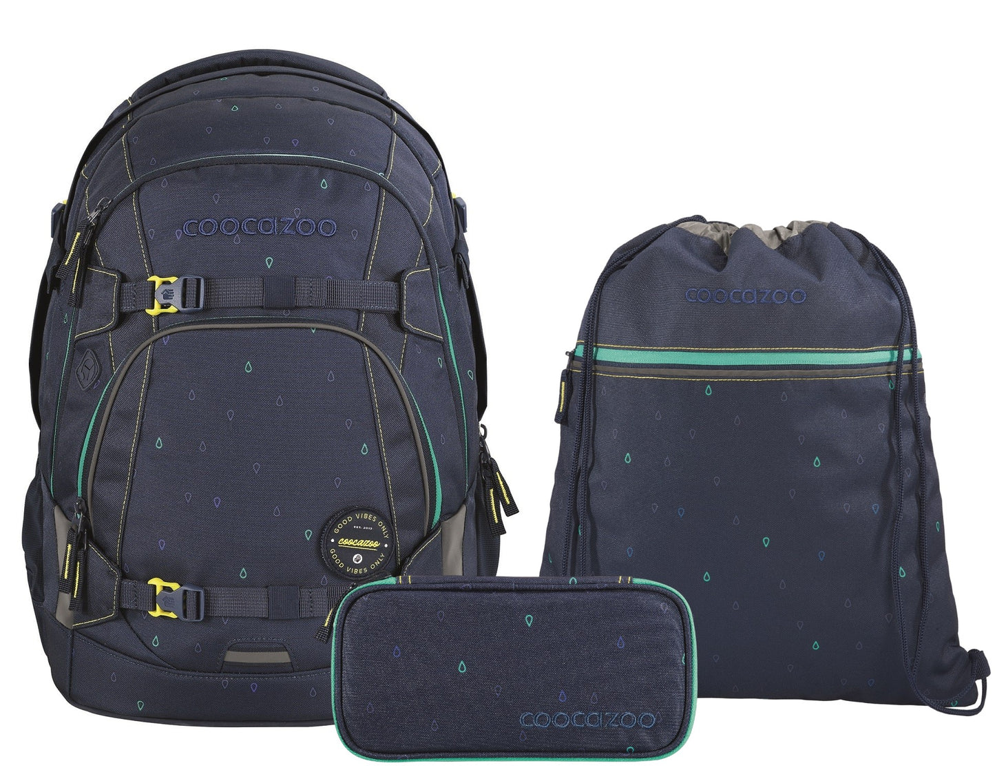 Schulrucksack-Set MATE Happy Raindrops 3-teilig