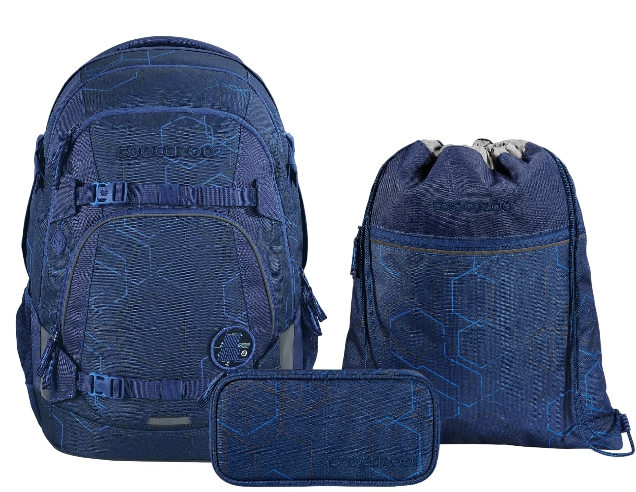 Schulrucksack-Set MATE Blue Motion 3-teilig