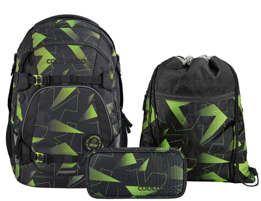 Schulrucksack-Set MATE Lime Flash 3-teilig