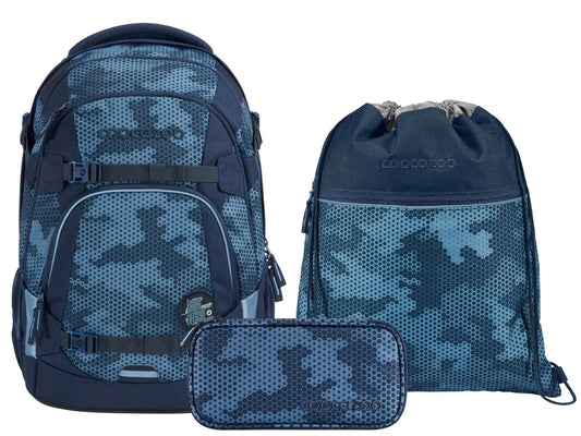 Schulrucksack-Set MATE Geometric Sky 3-teilig