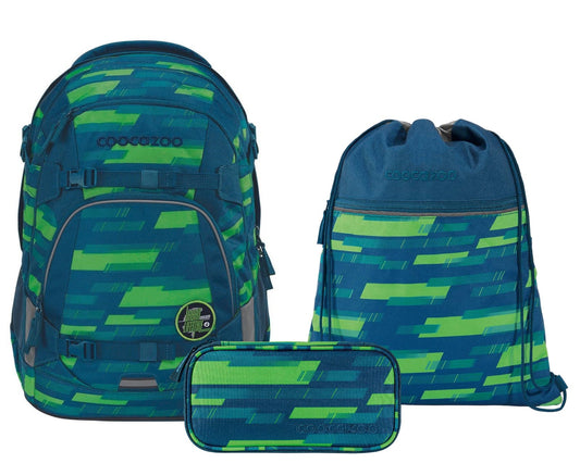 Schulrucksack-Set MATE Lime Stripe 3-teilig