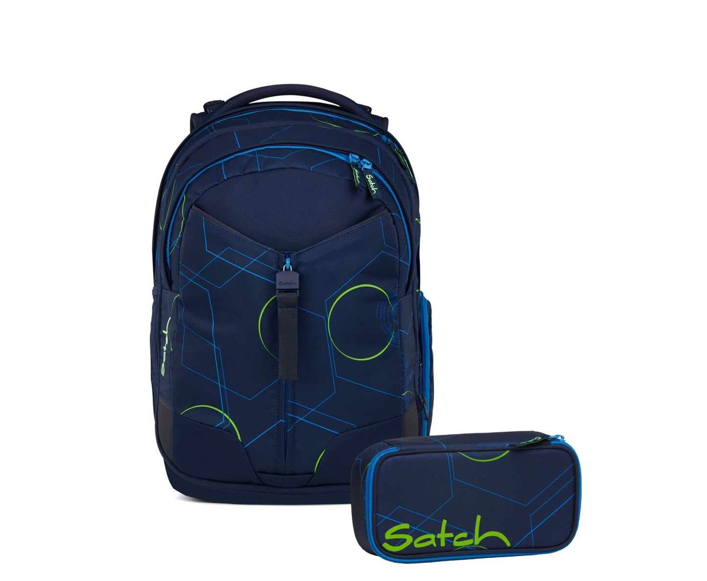 Schulrucksack-Set MATCH Blue Tech 2-teilig, Kollektion 2025