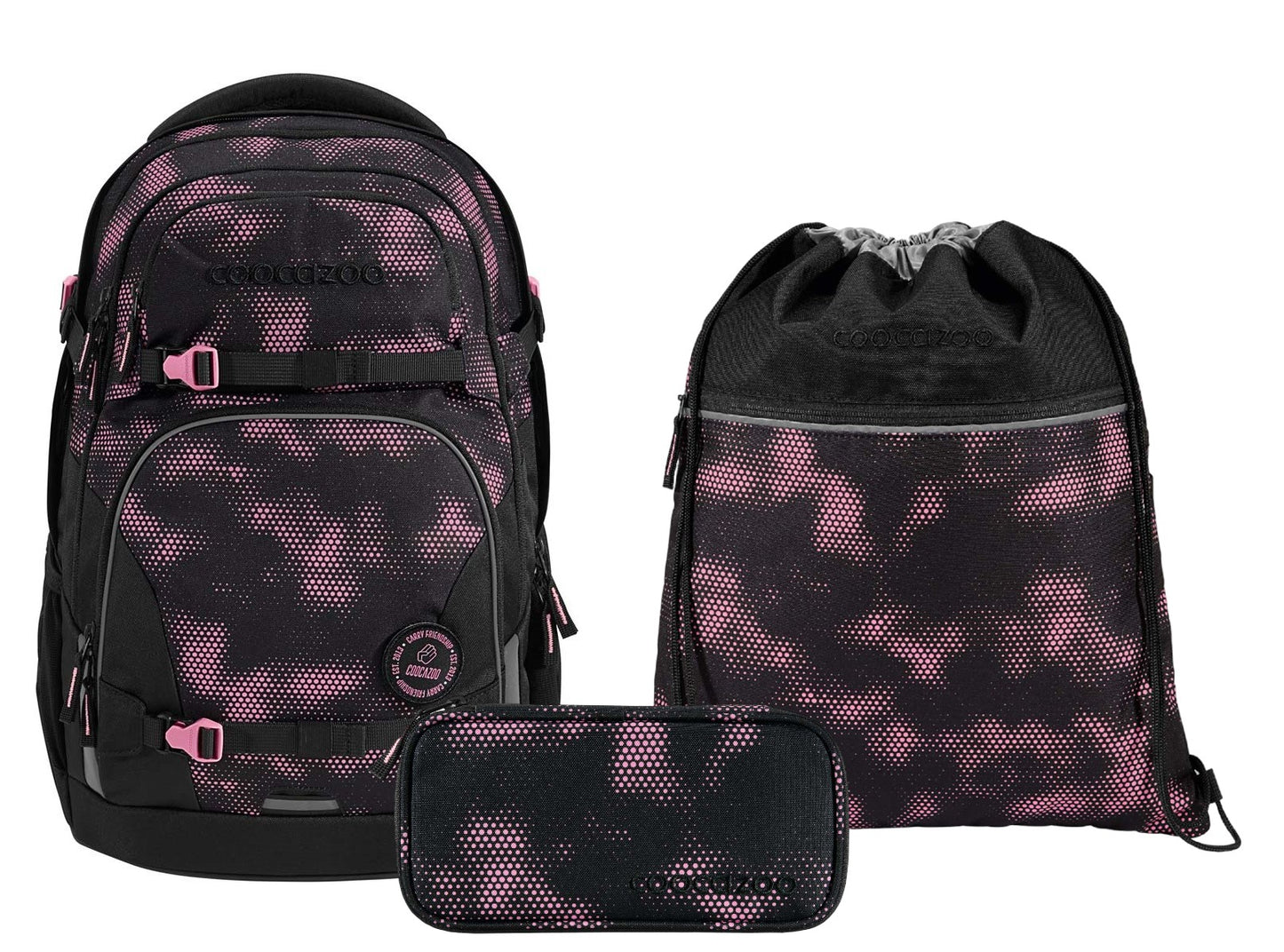 Schulrucksack-Set PORTER Pink Illusion 3-teilig