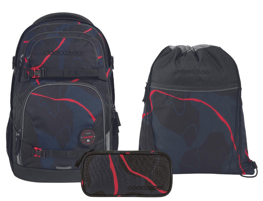 Schulrucksack-Set PORTER Lava Lines 3-teilig