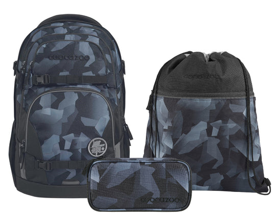 Schulrucksack-Set PORTER Grey Rocks 3-teilig