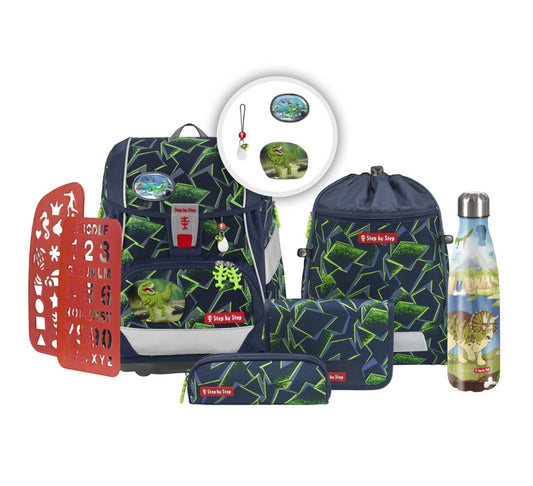 Schulranzen-Set 2IN1 PLUS Wild T-Rex Taro 7-teilig