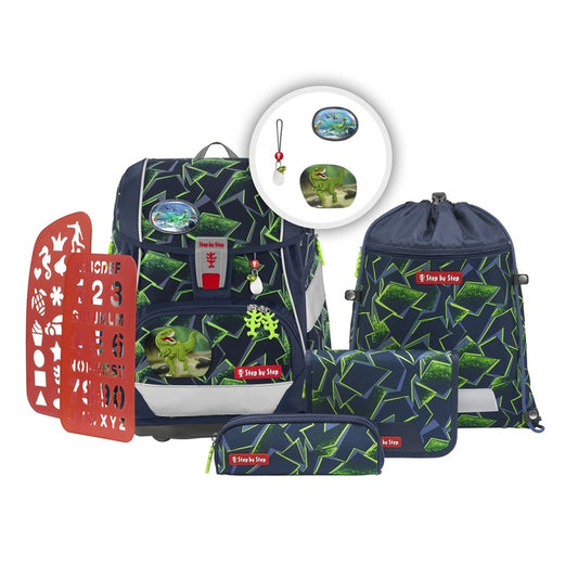 Schulranzen-Set 2IN1 PLUS Wild T-Rex Taro 6-teilig