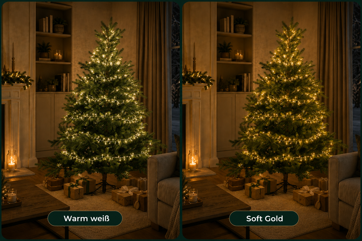 Lichterkette COMPACT 750 LED 16 m Soft Gold, transparentes Kabel