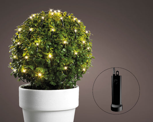 Buchsbaumnetz BATTERY LIGHTS 60 LED Ø 35 cm warm weiß, batteriebetrieben