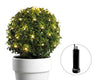 Battery Lights 60 LED 35 cm warm weiß, Buchsbaumnetz