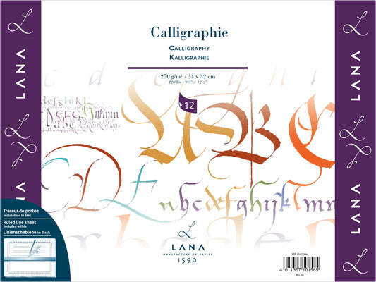 Calligraphie Block Lana 24x32 cm, 250 g/m² 12 Blatt Querformat